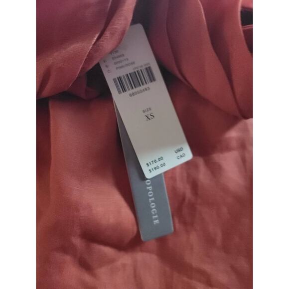 New Anthropologie Off-The-Shoulder Linen Mini Dress - XS - Picture 5 of 7